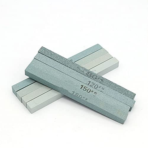 1pc 150x12mm Square Jade Sharpener Sharpening Stone 80 to 1200 Grit Green Silicone Carbide Oil Stone Fine Grinding,Grit 1000,150x12x12mm