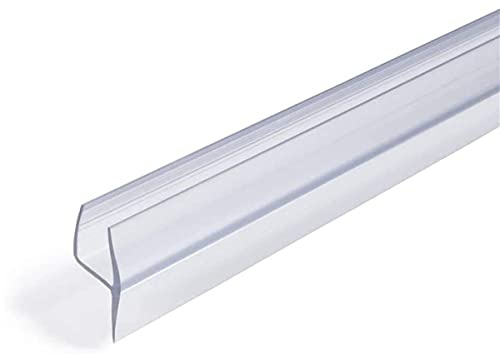 Bath Shower Screen Door Seal for 6-12mm Glass,for Shower Screen Seal Rubber Straight Glass Guard Bath Bottom Shower Door,Multi Size (6 mm,h Type 200 cm)