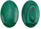 NBEADS 2 Unidades Piedra de malaquita Verde, Piedra de Chakra para el Pulgar, Forma Ovalada, Piedras de Bolsillo para el Pulgar de la Palma Pulida para raspar, Masaje,Terapia de Alivio del estrés