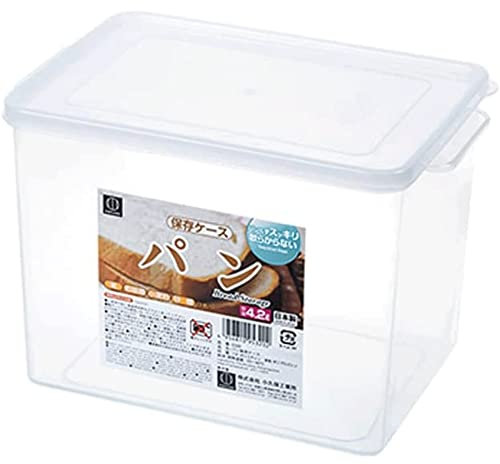 ABGRC Cocina Panera Panera de Gran Capacidad de 4,2 l, panera Multifuncional, Recipiente de Almacenamiento de Alimentos de plástico con Tapa y asa, Soporte para Pan Decoración