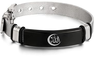 VASSAGO Inspirerande muslimskt manus rostfritt stål herrarmband armband personligt mode länk armband islamiska smycken