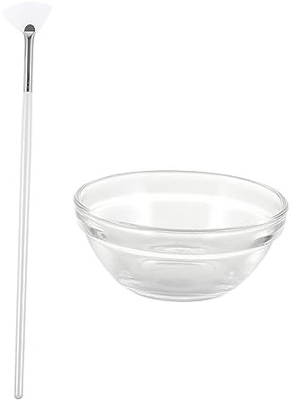 minkissy Beauty Lip Gloss Applicator Makeup Glass Bowl Set Mixing Bowl Cosmetic Spatula Acid Masks Applicator Mask Tools Facial Brush Tool Mix Mud