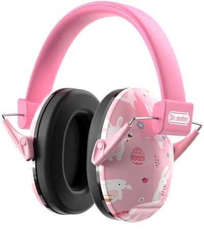 Dr.meter Gehörschutz Kinder, Lärmschutz Kopfhörer Kinder mit Autismus Hochwertige Lärmschutz Kopfhörer Mini Ohrenschützer Ideal für Alltag Feste Feiern Sport Musikevents Rosa