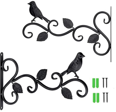 2 Stück Blumenampel Haken,Wand hängende Pflanze Haken,Pflanzenhalterung Blumenampelhalter,Blumenampelhalter Pflanzenhalterung,dekorative Pflanze Halter,für Laternen Pflanzer Vogelhäuschen Windspiele