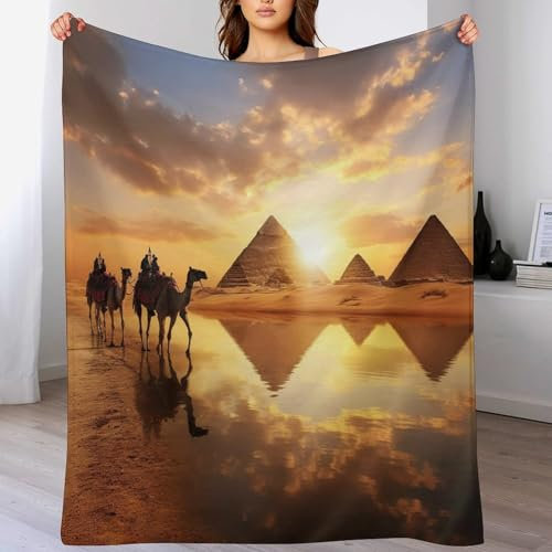 PAZZK Manta Animal Camello, Manta Pelo Mullida Súper Cálidas, Manta Sofa, Manta Flannel Extra Suave, Manta para Sofa, Sobrecama, （130×180cm）