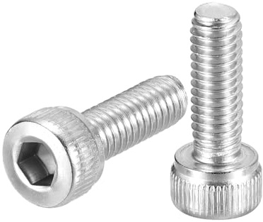 uxcell Hex Socket Bolts (M4-0.7x12), 304 Stainless Steel Hex Socket Drive Screw, Silver Tone, 100 Pcs