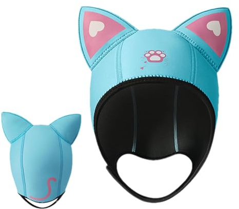 Bonnet de plongée avec oreilles de chat en néoprène pour femmes et enfants