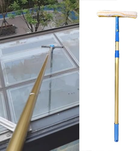 Limpiacristales Limpiador de Ventanas Pértiga extra larga para limpiar ventanas, 2 3 4 M 5 6 7 Metros Kit limpiacristales extensible para ventanas altas de interior/exterior, Herramientas para limpiar
