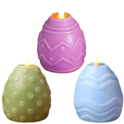 Nixiara Velas LED De Huevos De Pascua, Velas De Pascua De Mariposa Sin Llama | Velas Sin Llama Velas De Batería Para Huevos De Pascua
