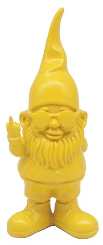 Lesser & Pavey Gnomes Home Decor Figurines & Ornaments For Home & Office | Decorative Home Accessories Statues For Indoor & Outdoor | Lovely Gifts for Women & Men Swearing Yellow 15 Cm