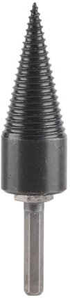 Wood Splitter Drill Bit | 32mm Heavy Duty Hex Shank for Log Firewood | Secure Grooved Design/Hammer Drill Accessory | High Carbon Steel