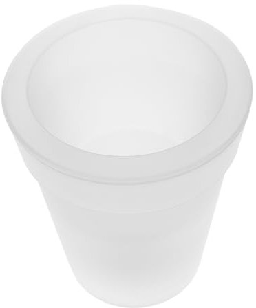 BEBEMOKO Solar Powered Flower Pots Outdoor Garden Decorative LED Planters Waterproof Glowing Lights for Patio Home Yard with Creative Illuminated Design and Solar Technology