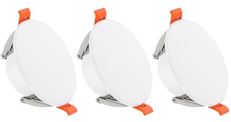 PATIKIL 94mm / 3.7 Diameter Spring Ceiling Hole Cover Plate, 3 Pack Downlight Hole Trim Wall Mount Decorative Cap Access Panel for 2-3.3 Round Ceiling and Wall Openings, White