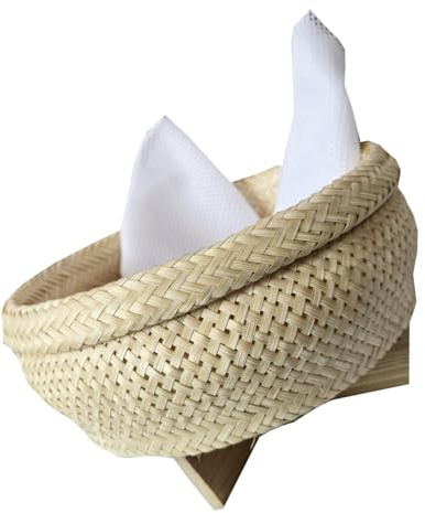 Thai Bamboo Sticky Rice Steamer Basket 7” with 2 Free Cotton Cloths | Handmade Traditional Thai Kitchenware for Authentic Sticky Rice | Natural Bamboo Cooking Tool | Premium Quality | Easy to Use