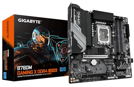 GIGABYTE B760M Gaming X DDR4 GEN5 Placa Base – Compatible con procesadores Intel Core 14ª generación, VRM de 8+1+1 Fases, hasta 3200 MHz DDR4, 2 x M.2 PCIe 4.0, LAN 2.5 GbE, USB 3.2 Gen 1