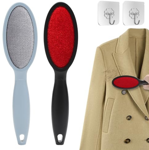 KQDRAVINE 2 Cepillo Ropa, Cepillo para Ropa, Cepillo para Pelusas Diarias, Clothes Brush, Cepillo De Pelusa de Doble Cara, para Ropa, Muebles Tapizados, Fundas de Asiento de Coche