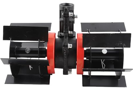 Roue de désherbage de 10 cm, roue de labour en fer en aluminium à 9 dents, accessoire de scarificateur de tondeuse à gazon, roue de tête de désherbeur pour un entretien efficace (26mm)