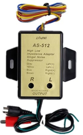 Convertitore Uscita Dei Livelli Degli Altoparlanti Adattatore Impedenza E Bassa A 2 Per Equalizzatori Per Veicoli Sistemi Stereo Tecnologia Riduzione Del Rumore