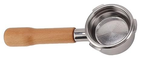 Haofy Porte-filtre sans Fond de 58 Mm en Acier Inoxydable avec 3 Oreilles pour une Extraction Uniforme, Conception Détachable, sans Impasses pour Machines Barsetto, Expresso Domestique, Petite