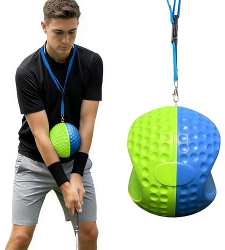 Msiud Palla da Golf Swung Trainer, Correzione Postura e Movimento Esercitatore Portatile per Migliorare Oscillazione Palla da Golf Swing Trainer per Principianti e Golfisti con Cordino di Trasporto