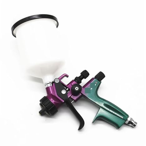 FJLKGDSP Pistola pulverizadora de aire 1,4 mm con kit boquilla,8 HVLP pintura barnices e imprimación Vaso mezclador 400 cc Tanque 600