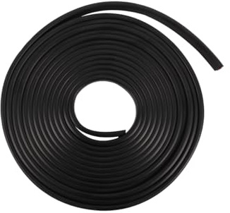 Ludom 5 m x 12 mm U-formad, flexibelt möbelband, kantskydd, självhäftande TPE-träkantband, gör-det-själv möbellist (svart)