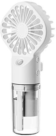 Hand Held Fan,Fan With Water Mist Spray,Portable Mini Fans,Usb Rechargeable Fans With 4 Speeds, Lightweight Small Desk Fanes Desktop Cooling Fanes For Indoor, School, Travel, Camping, Makeup