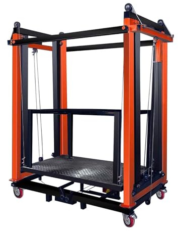 Plataforma elevadora eléctrica para andamios, elevación con control remoto totalmente automático, altura ajustable de 2 a 6 m, rueda universal para mayor movilidad