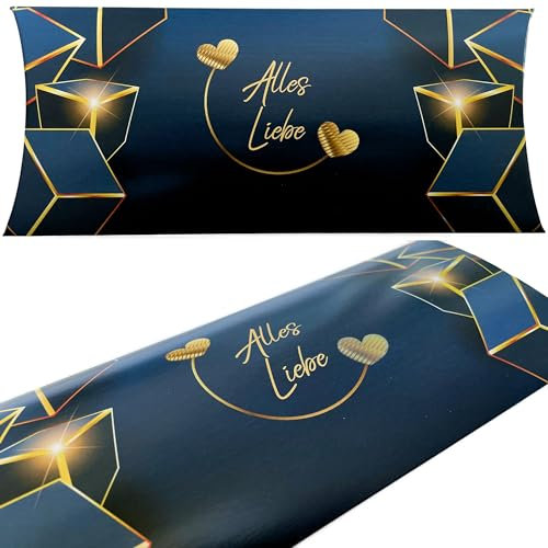 5er set Geschenkverpackung Geldgeschenk Hochzeit Geschenkidee Geburtstag Kissenbox groß 24x3,2x11,7cm Alles Liebe Geldgeschenk | Nix-Geschenk