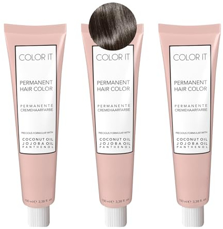 COLOR.IT by BM - Permanente Haarfarbe in Salonqualität, 3x 100ml (6.00 Dunkelblond Intensiv, 3er Pack)