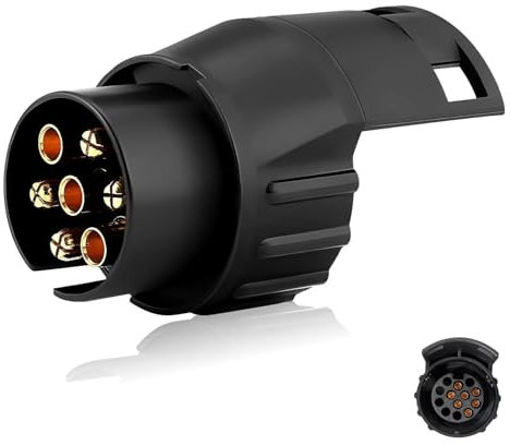 Lunpog Adapter Anhänger 7 Polig für PKW LKW Wohnwagen Wohnmobil Anhängerkupplung Anhängeradapter (1 Stück)