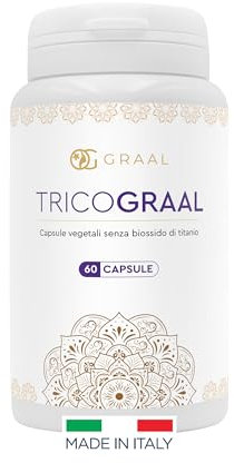 Tricograal - Integratore Capelli Donna e Uomo per Rinforzare e Nutrire, Vitamine per Capelli per Contrastare la Caduta e Favorire Ricrescita con Ingredienti Naturali
