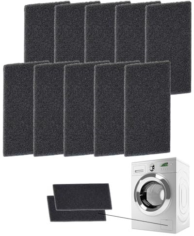 BARRU 10Pcs Filtro Asciugatrice, Filtro Compatibile con Bauknecht Privileg Whirlpool HX 481010354757, 225x107x8mm Filtro in Spugna Filtro Asciugatrice, Filtro Ricambio Pezzi per Asciugatrice