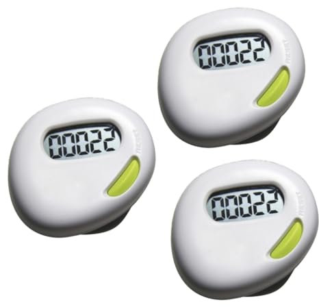 Hemobllo 3piezas Podómetro Preciso Forma para Actividades Deportivas Herramienta De Información Fitness para Hombres y Mujeres Gadget Deportivo Compacto y