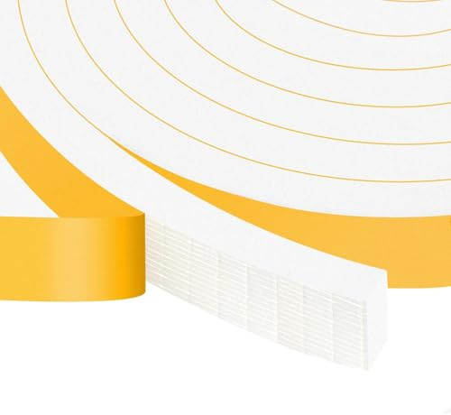 YIMIKI Türdichtung Schaumstoff 20mm x 10mm, Türen & Fenster, Gesamt 4M lang | Stoppt Zugluft, dämpft Geräusche&Vibration, Schaumstoff für Rahmen&breite Fugen, Einseitig klebend, abnehmbar, rückstandsfrei