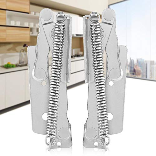 2 piezas Bisagra con Muelle, Resorte Plegable Acero, Apoyo Solapa, Puerta Armario de Cocina Armario Muebles Puertas Elevables