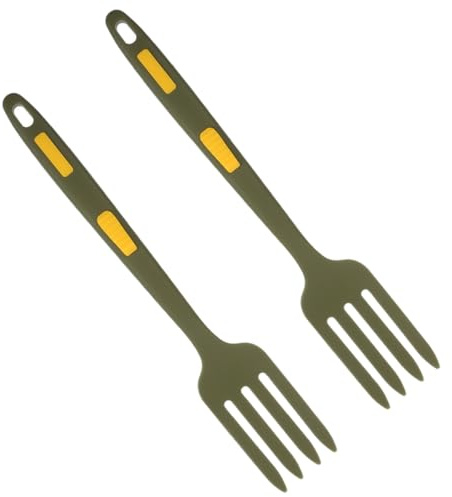 Angoily Tenedores de Silicona Resistentes al Calor 2 Unidades Utensilios de Cocina Flexibles para Pasta y Ensaladas Tenedor Grande Práctico para Uso Doméstico