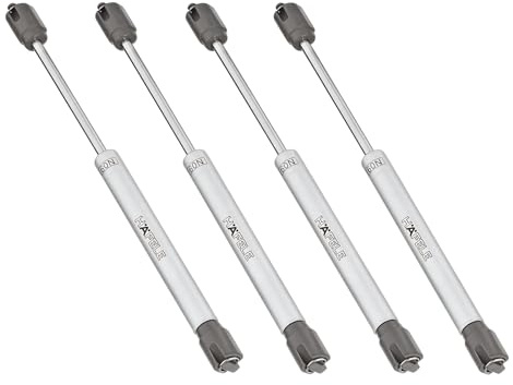 HAFELE 80N Schwerer schmaler Teleskop-Gasdämpfer Gasdruckdämpfer Arm Gasdruckfeder Pneumatischer Gasdruckfeder für Möbel Kolben für Türen Möbel Küche Gasfeder Schrank 4 Stück