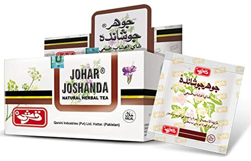 Qarshi Johar Joshanda Tea - Flu Remedy & Herbal Cold 60 Pcs x 5g / Natural