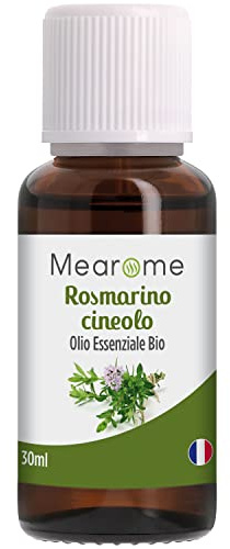Olio Essenziale di Rosmarino Biologico | 100% Puro, Naturale e Edibile | Stimola la Crescita dei Capelli | Aromaterapia | 30 ML | Mearome