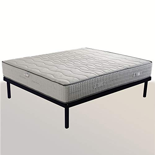 ITALYMATERASSI, Seven Matratze für Doppelbett, 160 x 200 cm, sehr weich, Memory-Matratze 7 cm für den Winter + 15 cm AirPur®, orthopädisch, Höhe 24 cm, Anti-Milben-Stoff, abnehmbarer Bezug für