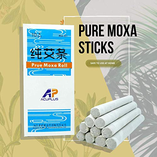 GinSen 3 x 10 Roll Pure Moxa Sticks for Moxibustion Therapy (Medical Grade), Joint Pain Relief, Periods Cramp Pain, Abdomen Pain, Blood Circulation, Relieve Cold & Flu Symptoms, Traditional Remedy
