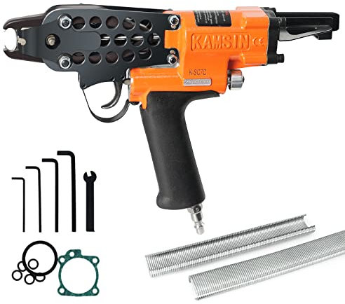 K-SC7C Pistola pneumatica ad anello di porco da 15 gauge Corona da 3/4” Diametro di chiusura 4,8 mm Cucitrice ad anello di porco Pistola ad anello di porco Cucitrice ad anello di C