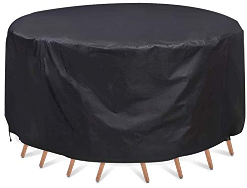 QINGMUSENLIN Housse de Protection Housse de Meuble Housse Salon de Jardin Housse de Table Toutes Les Tailles Rondes Meubles de Jardin Housse Anti-UV Dîner Chaise Table Housse Anti-poussière