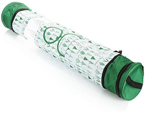 COM-FOUR® Geschenkpapier Aufbewahrung - Geschenkpapier Organizer - Geschenkpapiertasche - Aufbewahrung für Geschenkpapierrollen (weiß/grün)