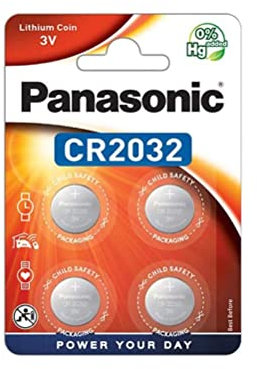 Panasonic CR2032 Lot de 12 Piles Bouton au Lithium 3 V, 225 mAh, Blister de 4 x 12