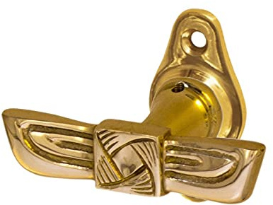 Ventano antiker Fenstergriff Vollolive im Jugendstil Modell ''Heidelberg B'' Messing poliert