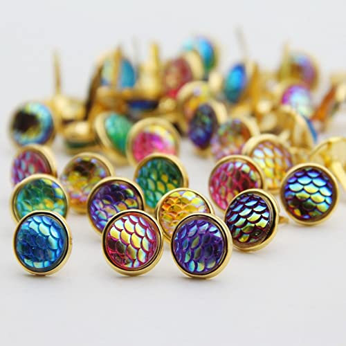 VIXDA 20 STÜCKE 12,5 mm Metall Brads Glitter Scrapbooking Verschönerung Verschluss Brads DIY Bastelbedarf Dekoration Handgefertigt