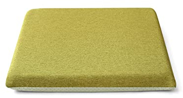 yaqius Removable Square Chair Cushion, Memory Foam Seat Cushion, Non-Slip Design Soft Comfortable Breathable Belt Buckle for Kitchen Dining Office, Washable - 15.7 x 15.7 inches (Matcha Green)