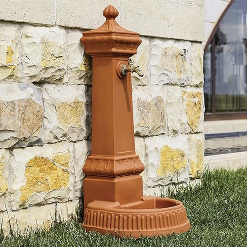 Decorspace Fontana Brera in resina per esterno e giardino Made in Italy da 120 cm (Terracotta)